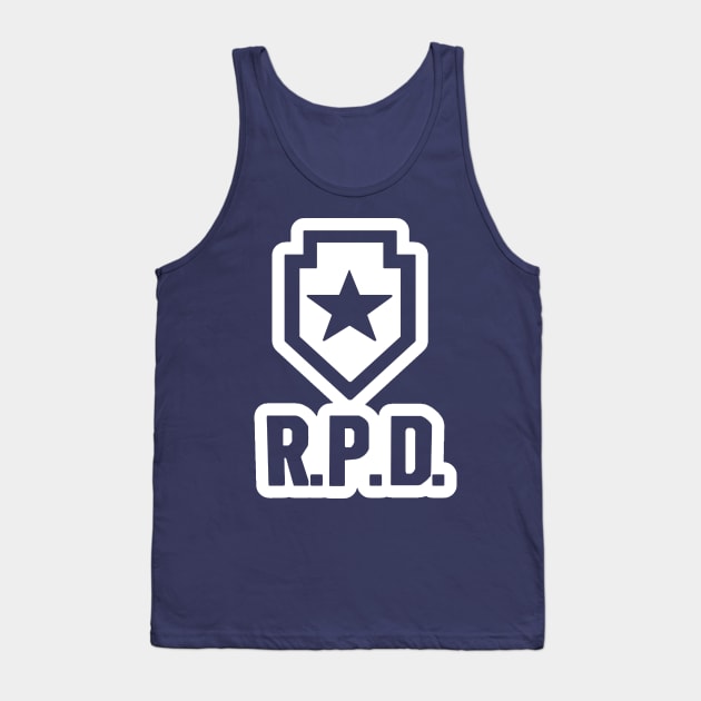 Resident Evil 2: REmake RPD Logo Tank Top by Zalbathira